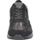 Waldlaufer Ortho Tritt fűzős cipzáras cipő K-Janka velúr/bőr/sztreccs fekete szürke