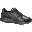 Waldlaufer Ortho Tritt fűzős cipzáras cipő K-Janka velúr/bőr/sztreccs fekete szürke