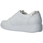 Waldlaufer kényelmi fűzős cipzáras cipő K-Lili szarvasbőr fehér ezüst