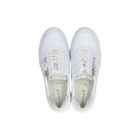 Waldlaufer kényelmi fűzős cipzáras cipő K-Lili szarvasbőr fehér ezüst