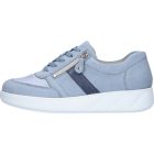 Waldlaufer Ortho Tritt fűzős cipzáras cipő K-Lili nubuk/sztreccs kék