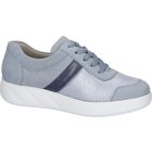 Waldlaufer Ortho Tritt fűzős cipzáras cipő K-Lili nubuk/sztreccs kék
