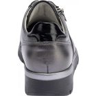 Waldlaufer kényelmi fűzős cipzáras cipő K-Ramona fényes bőr/lakkbőr zöld szürke fekete