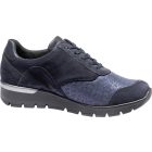 Waldlaufer Ortho Tritt fűzős cipzáras cipő K-Ramona velúr/sztreccs kék