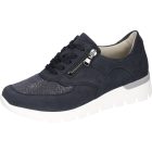 Waldlaufer Ortho Tritt fűzős cipzáras cipő K-Ramona-Soft nubuk/sztreccs sötétkék