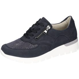   Waldlaufer Ortho Tritt fűzős cipzáras cipő K-Ramona-Soft nubuk/sztreccs sötétkék