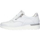 Waldlaufer Ortho Tritt fűzős cipzáras cipő K-Ramona bőr/sztreccs fehér ezüst