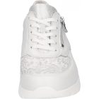 Waldlaufer Ortho Tritt fűzős cipzáras cipő K-Ramona bőr/sztreccs fehér ezüst