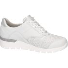Waldlaufer Ortho Tritt fűzős cipzáras cipő K-Ramona bőr/sztreccs fehér ezüst