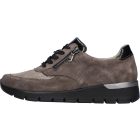 Waldlaufer Ortho Tritt fűzős cipzáras cipő K-Ramona velúr/lakkbőr/sztreccs barna szürke