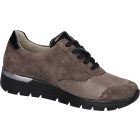 Waldlaufer Ortho Tritt fűzős cipzáras cipő K-Ramona velúr/lakkbőr/sztreccs barna szürke
