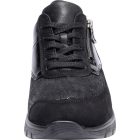 Waldlaufer Ortho Tritt fűzős cipzáras cipő K-Ramona-Soft nubuk/lakkbőr/sztreccs fekete