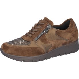   Waldlaufer Ortho Tritt fűzős cipzáras cipő K-Ramona velúr/sztreccs barna