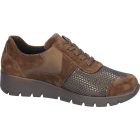 Waldlaufer Ortho Tritt fűzős cipzáras cipő K-Ramona velúr/sztreccs barna