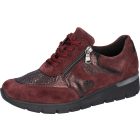 Waldlaufer Ortho Tritt fűzős cipzáras cipő K-Ramona velúr/bőr/sztreccs bordó