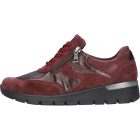 Waldlaufer Ortho Tritt fűzős cipzáras cipő K-Ramona velúr/bőr/sztreccs bordó