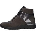 Waldlaufer Ortho Tritt fűzős cipzáras bokacsizma K-Ramona nubuk/lakkbőr/sztreccs szürke