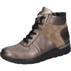 Waldlaufer Ortho Tritt fűzős cipzáras bokacsizma K-Ramona bőr/velúr/sztreccs bronz barna