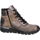 Waldlaufer Ortho Tritt fűzős cipzáras bokacsizma K-Ramona bőr/velúr/sztreccs bronz barna