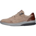 Waldlaufer kényelmi fűzős cipzáras cipő K-Fabian nubuk/bőr bézs barna