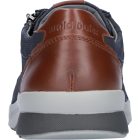 Waldlaufer kényelmi fűzős cipzáras cipő K-Fabian nubuk/bőr kék barna