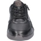 Waldlaufer kényelmi fűzős cipzáras cipő K-Fabian bőr/velúr fekete szürke