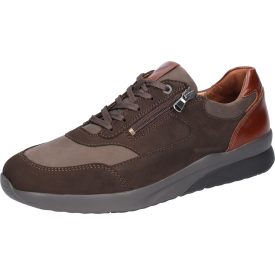   Waldlaufer kényelmi fűzős cipzáras cipő K-Fabian nubuk/bőr barna