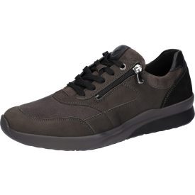   Waldlaufer Ortho Tritt fűzős cipzáras cipő K-Fabian nubuk/velúr/sztreccs szürke fekete