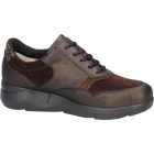 Waldlaufer kényelmi fűzős cipzáras cipő K-Funky nubuk/velúr/lakkbőr barna