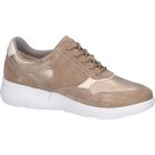 Waldlaufer kényelmi fűzős cipzáras cipő K-Funky velúr/bőr bézs arany