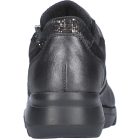 Waldlaufer kényelmi fűzős cipzáras cipő K-Funky bőr/nubuk fekete ezüst