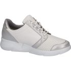 Waldlaufer Ortho Tritt fűzős cipzáras cipő K-Funky fényes bőr/sztreccs ezüst fehér