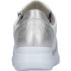 Waldlaufer Ortho Tritt fűzős cipzáras cipő K-Funky fényes bőr/sztreccs ezüst fehér