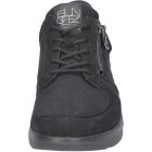 Waldlaufer Ortho Tritt fűzős cipzáras cipő K-Funky bőr/lakkbőr/sztreccs fekete