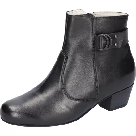 Waldlaufer kényelmi cipzáras bokacsizma Käthe bőr fekete