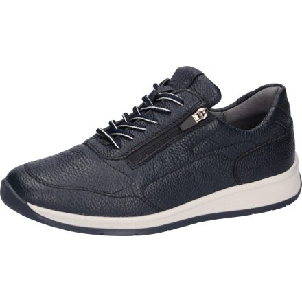 Waldlaufer kényelmi fűzős cipzáras cipő K-Kilian szarvasbőr kék