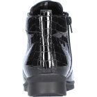 Waldlaufer kényelmi fűzős cipzáras bokacsizma K-Inga lakkbőr fekete