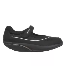 MBT tépőzáras balerina Baridi 2 W nubuk/textil fekete