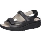 Waldlaufer dynamic gördülő talpú tépőzáras szandál H-Yvonne bőr fekete