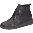 Waldlaufer kényelmi fűzős cipzáras bokacsizma H-Florenz nubuk fekete