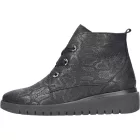 Waldlaufer kényelmi fűzős cipzáras bokacsizma H-Florenz nubuk fekete