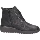 Waldlaufer kényelmi fűzős cipzáras bokacsizma H-Florenz nubuk fekete