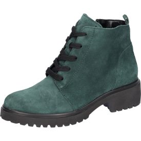   Waldlaufer kényelmi fűzős cipzáras bokacsizma H-Luise velúr sötétzöld