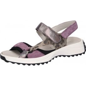   Waldlaufer kényelmi tépőzáras szandál H-Trixi velúr/textil lila