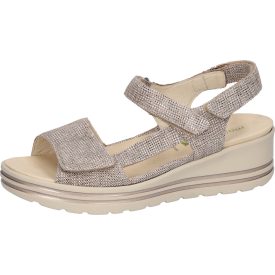   Waldlaufer kényelmi tépőzáras szandál H-Michelle nubuk mintás drapp