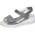 Waldlaufer kényelmi tépőzáras szandál H-Michelle nubuk mintás kék