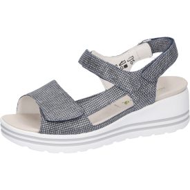   Waldlaufer kényelmi tépőzáras szandál H-Michelle nubuk mintás kék