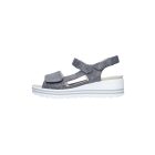 Waldlaufer kényelmi tépőzáras szandál H-Michelle nubuk mintás kék