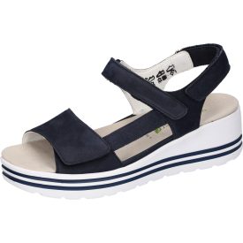   Waldlaufer kényelmi tépőzáras szandál H-Michelle nubuk kék