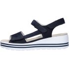 Waldlaufer kényelmi tépőzáras szandál H-Michelle nubuk kék